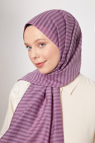 Levidor Magenta Striped Shinga Shawl