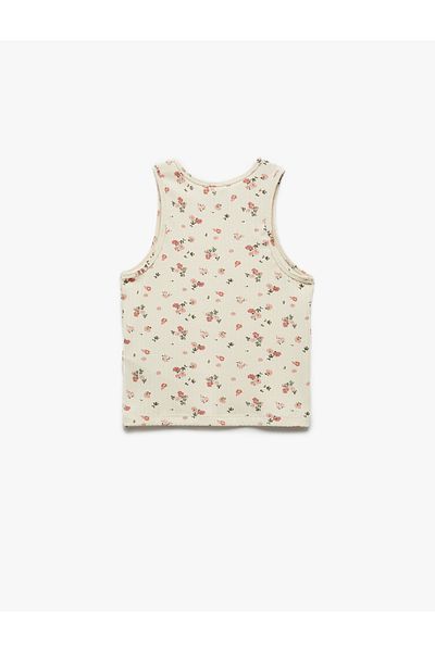 Koton Floral Patterned Crew Neck Camisole Undershirt