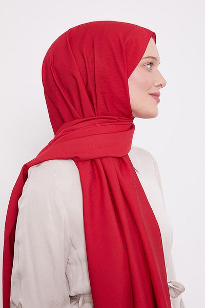 Levidor Red Leola Plain Shawl