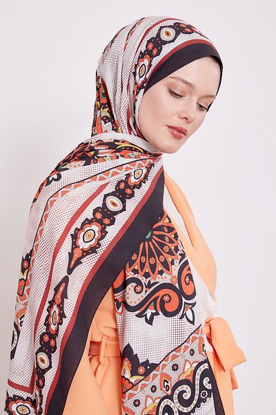 Levidor Tile Edge Speckle Pattern Indian Silk Shawl