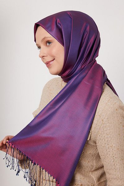 Levidor Plum Silk Shawl