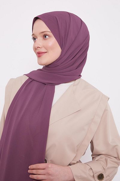 Levidor Purple Crinkle Plain Shawl