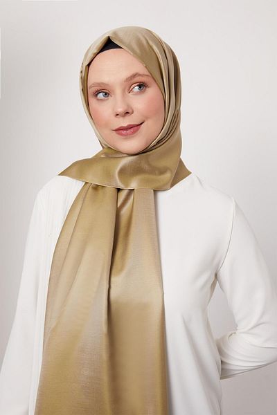 Levidor Green-Beige Silk Shawl