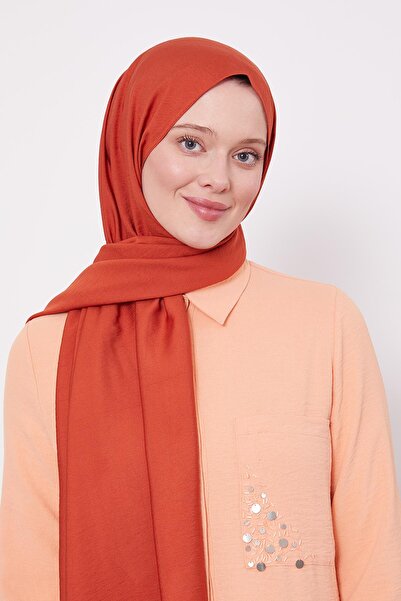 Levidor Orange Leola Plain Shawl