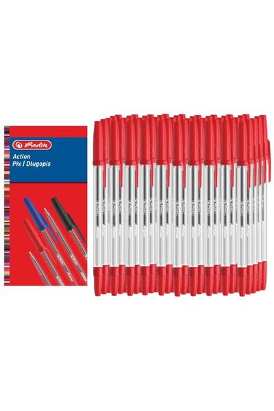 Herlitz Pix Action, 0,7 mm, rosu, set 50