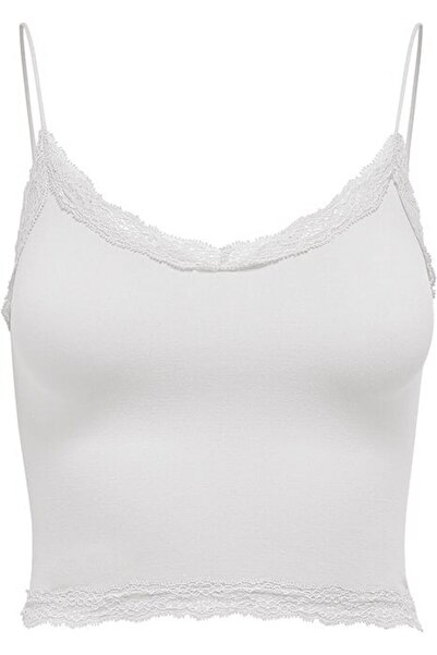 Perlasee Dantelli Crop Onlvıcky Lace Seamless Cropped