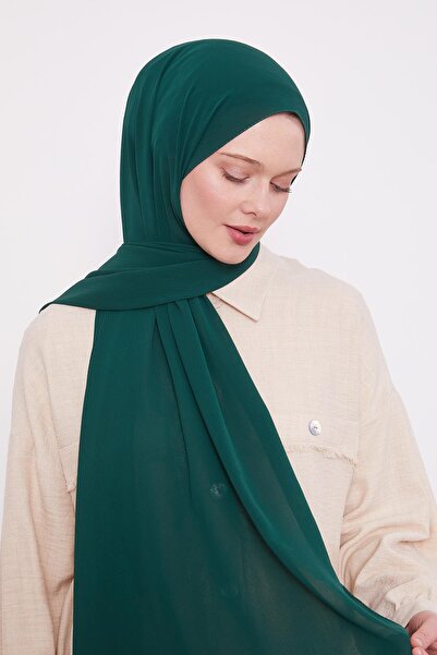 Levidor Emerald Crinkle Plain Shawl