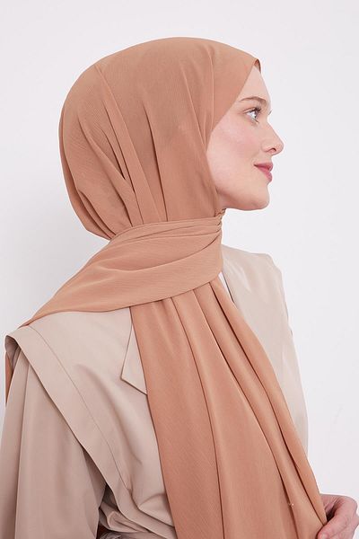 Levidor Camel Crinkle Plain Shawl