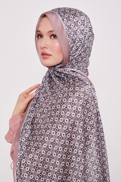 Levidor Powder Square Pattern Indian Silk Shawl