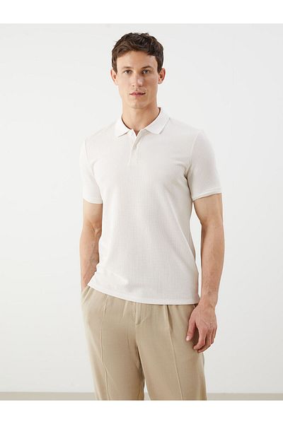 LC Waikiki Quality Parts from Celebi Store |   Polo Neck Men's Textured T-Shirt