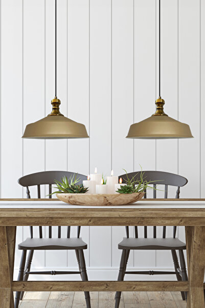 Bamyum Asaletli Bej Ikili Avize Eskitme Tokmak Başlık Sarkıt Lamba Mutfak Sal...