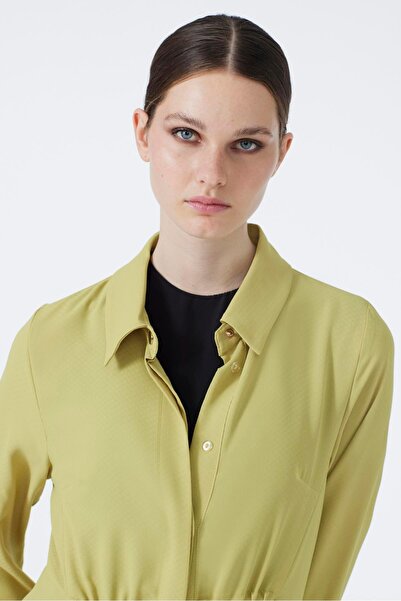 Zühre Shirt Collar Pocket Detailed Long Acid Wear Out Gc-0062