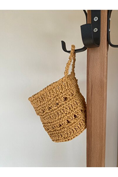 henaabag Kâğıt ip dekoratif çok amaçlı sepet