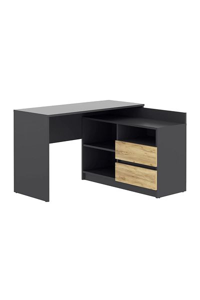 SERSIMO Delta corner desk 120x50x75 cm with chest of drawers 100x42x72 cm, 2 drawers, left/right mounting