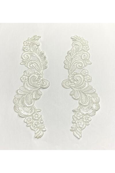 karantuhafiye Guipure Applique / 2-Piece Guipure Applique / White Color