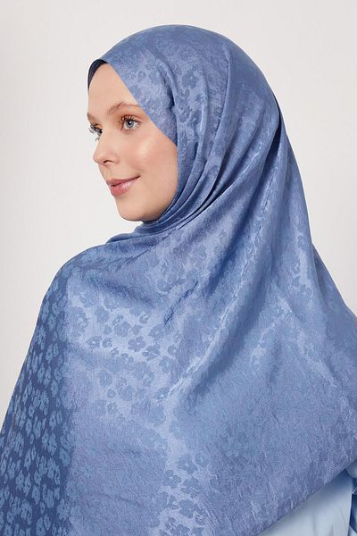 Levidor Ιταλικό σάλι ζακάρ με μοτίβο Indigo Leopard