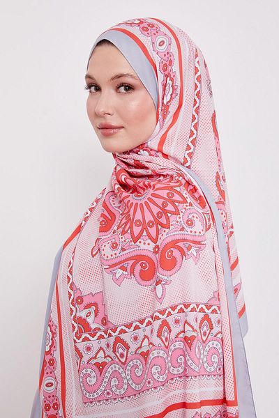 Levidor Gray Edge Speckle Pattern Indian Silk Shawl