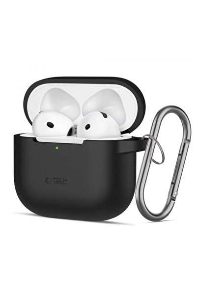 Modo Tech Protect Silicone Hook Case For Apple Airpods Black