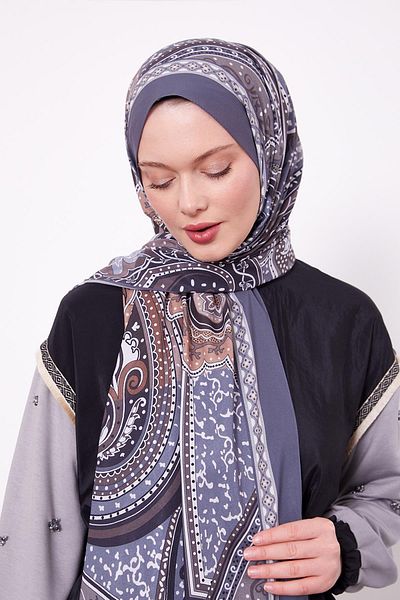 Levidor Anthracite Authentic Pattern Love Shawl