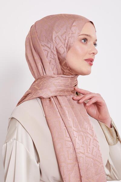 Levidor Dusty Rose L Pattern Italian Jacquard Shawl