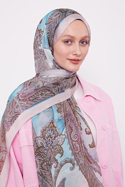 Levidor Σάλι από ινδικό μετάξι με λουλούδια σε σκόνη