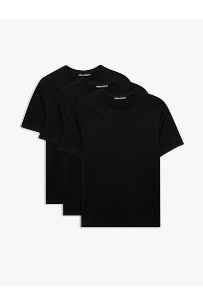 Koton Crew Neck Short Sleeve Regular Fit Cotton Basic T-Shirt