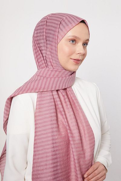 Levidor Candy Pink Striped Shinga Shawl