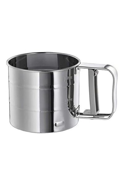 IDEALISK منخل دقيق من الفولاذ المقاوم للصدأ باللون الفضي مقاس 10.5 سم