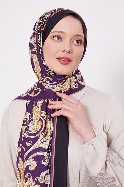 Levidor K.Purple Varak Pattern Love Shawl