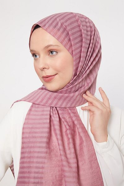 Levidor Candy Pink Striped Shinga Shawl