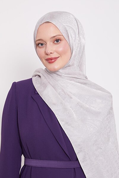Levidor Silver Ethnic Pattern Italian Jacquard Shawl