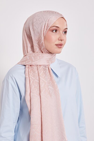 Levidor Pink L Pattern Italian Jacquard Shawl