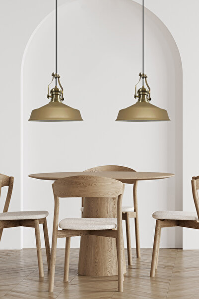 Bamyum Asaletli Bej Ikili Avize Yeni Eskitme Başlık Retro Sarkıt Lamba Mutfak...