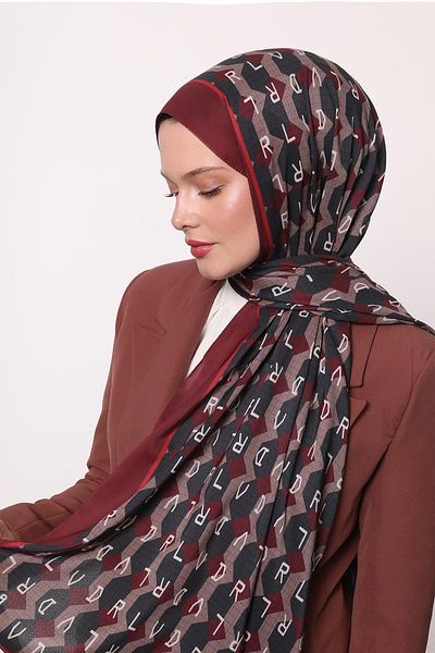 Levidor Plum Honeycomb Pattern Love Shawl