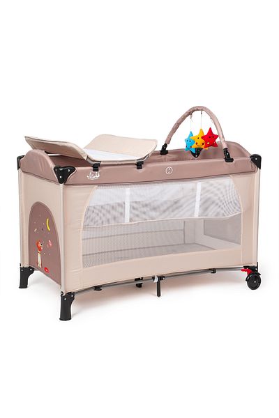 Juju Patut pliant 2 niveluri Sleepy Baby, Sweet Dreams