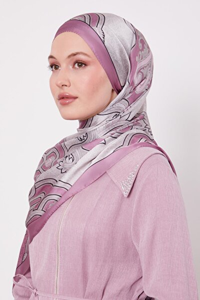 Levidor Ροζ μπαρόκ ινδικό μεταξωτό σάλι