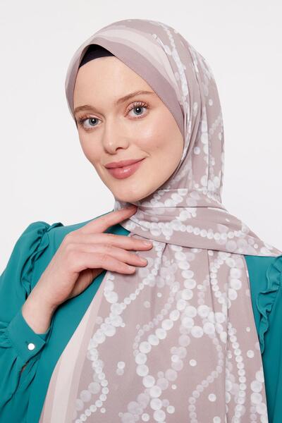 Levidor Milky Brown Pearl Patterned Elegance Shawl