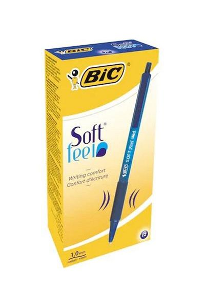 Bic Soft Feel ballpoint pen 1 mm, blue, 12 pcs/box