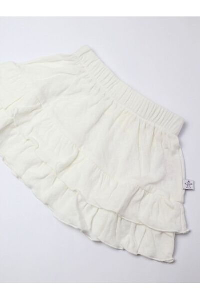 Zeyno ve Memo 100% Cotton Combed Cotton Ruffle Skirt