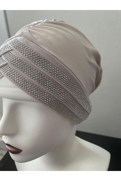 BERCHEM SCARF Special Design 3 Cross Stone Women's Turban Bonnet