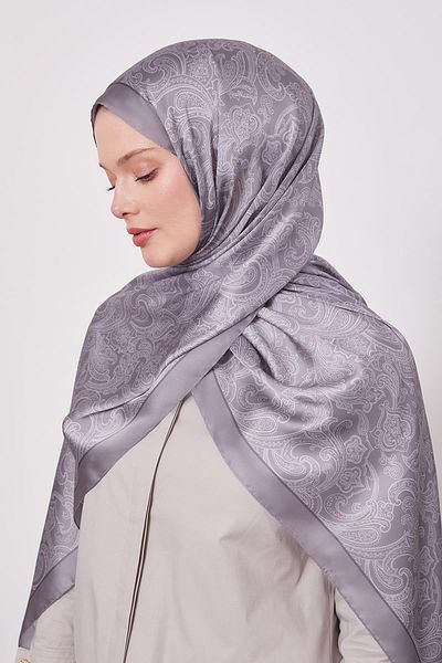 Levidor Silver Pastel Tone Indian Silk Shawl