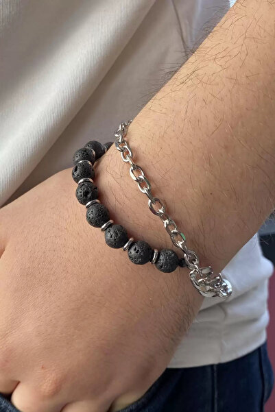 Mutenaura سوار رجالي أنيق مع تفاصيل خرزية