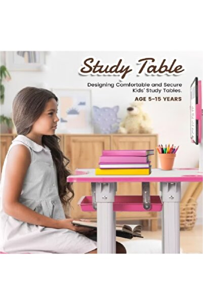 N2Y طاولة مكتب تعليمي للأطفال مع كرسي ممتاز