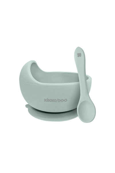 Kikka Boo Set castron si lingurita din silicon KikkaBoo Yummy Mint