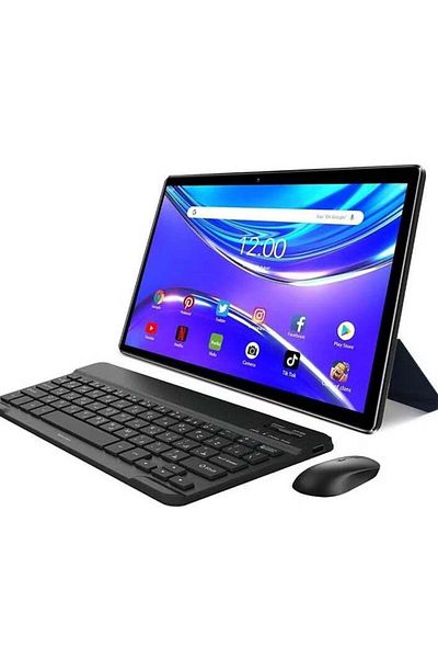 AİRTAB U25 Pro Smart Tablet with 10.1-inch HD Display, 16GB RAM, 1TB ROM, Arabic Keyboard, Black
