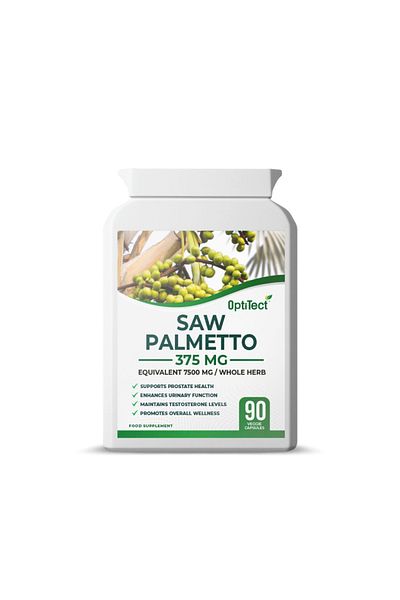OptiTect Saw Palmetto, 90 Capsules, Supports Prostate Health, Enhances Urinary Function