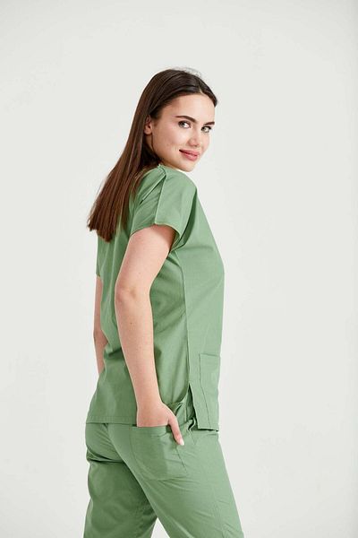DEMOTEKS Scrub Set Medical Suit Classic Pistachio Green Unisex - Pistaccio