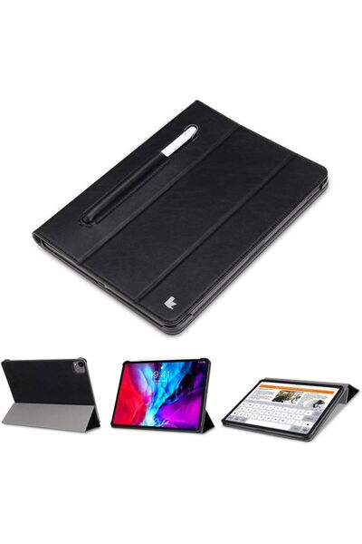 jisoncase Jasoncase iPad Pro 11-inch 2020 Leather Case with Pencil Holder - Black