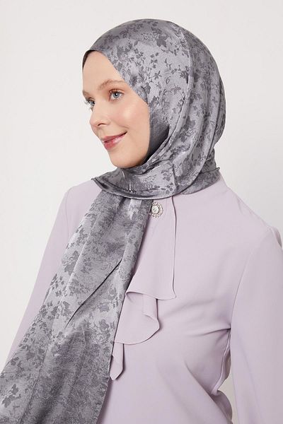 Levidor Smoked Flower Pattern Italian Jacquard Shawl