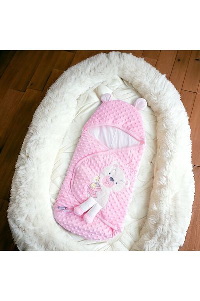 Allmart 3-Piece Birth Set (Snap Fastener Chickpea Swaddle, Functional Baby Care Bag and 100% Cotton Hospital Release)